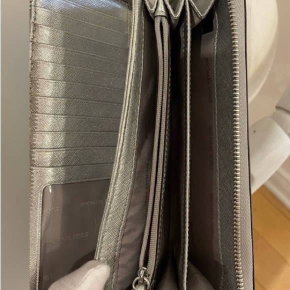 Large, Silver Wallet by Michael Kors - Picture 4 of 4